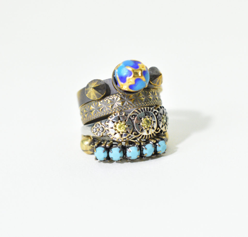 Spiked Stack Rings - Leo Collective